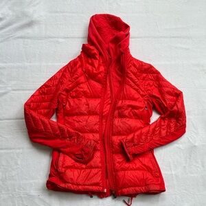 lululemon athletica Red Puffer fleece Jacket
